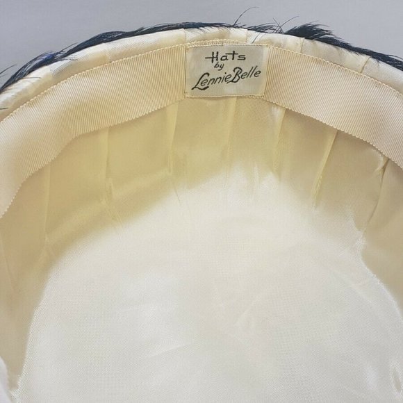 Vintage 1964 handmade Peacock Feathers Womans Hat by Lennie belle - Picture 4 of 4